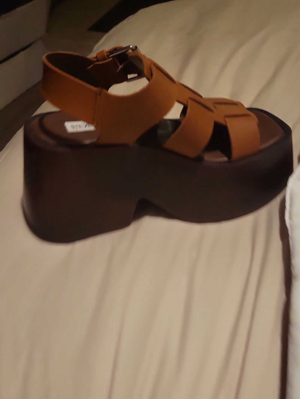 Steve Madden Brown Platform Fisherman Sandals
